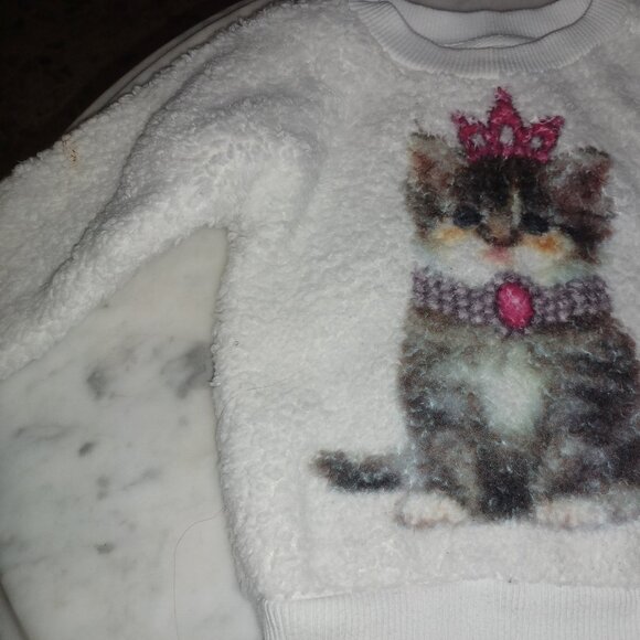 Kids Headquarters Baby Pullover Sweater Kitten Theme 6-9 Months - Picture 1 of 4